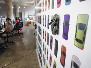 Close up of Xcite Automotive Wall Graphics.