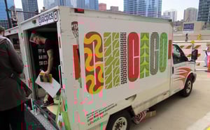 Artist inside Truck Work