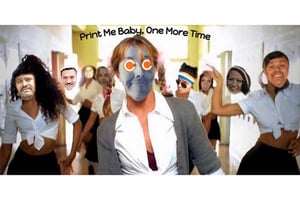 Flag Print Me Baby One More Time