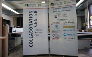 BANNER STAND DISPLAY AT SULLIVAN CENTER