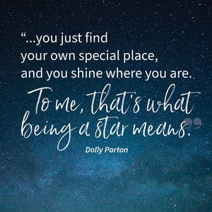 Dolly Parton Quote Social Media Design