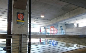 WAYFINDING SIGNS IN PARKING GARAGE