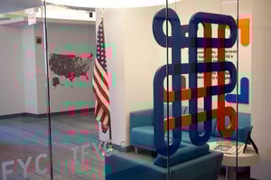 IFYC Entrance with Letters and Map