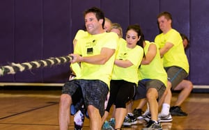 Team Effort at Tug of War