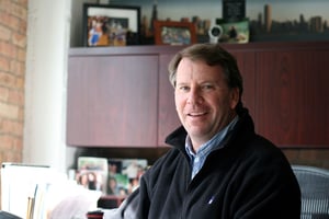 Joe Cushing in Cushings River North Office.