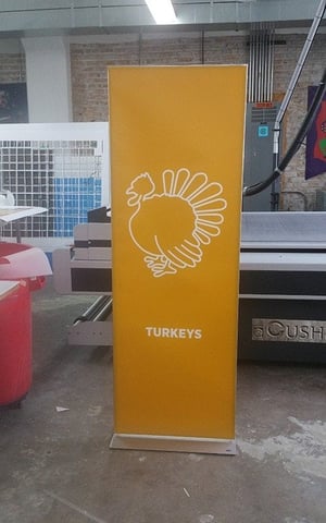 Kellogg School Banner Stand