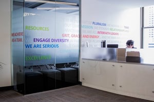 Privacy Film in Office Environment