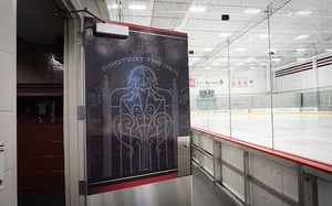 PROTECT THE DEN DOOR GRAPHIC MB ICE ARENA GAMEPLAN CREATIVE