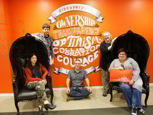 Team Wall Graphics in Front of Design