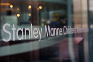Vinyl Cut Lettering on Window at Children's Hospital