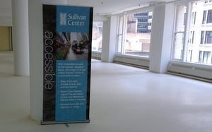 BANNER STAND DISPLAY AT SULLIVAN CENTER