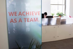 Window Film at Front Desk