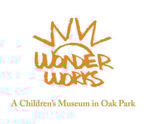 A logo for wonder works a children 's museum in oak park