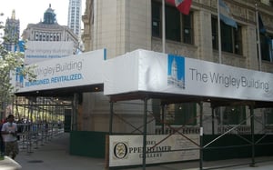 Wrigley Building Barricade