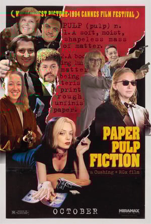 Cushing Employees faces superimposed onto the Pulp Fiction movie poster
