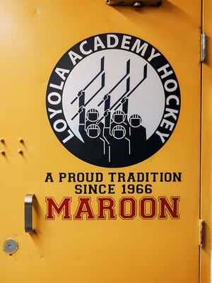 Loyola Academy Hockey Door Decal