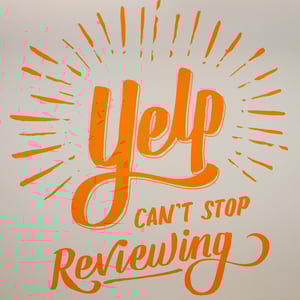 Yelp vinyl wall decal