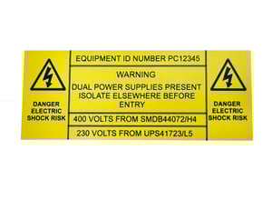 Electrical Warning Label