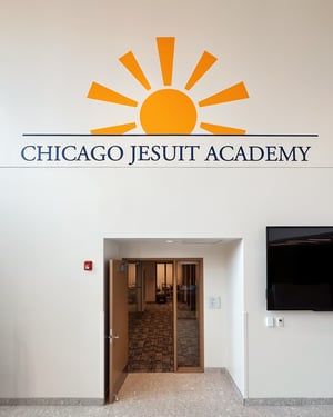 Chicago Jesuit Academy Lobby Wall Graphic