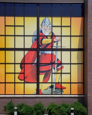 Large Window Graphic of a viking