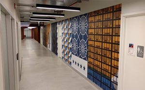 SIDE VIEW OF YELP CHICAGO HALLWAY