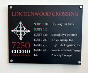 JMD Real Estate Wayfinding Signage Lobby