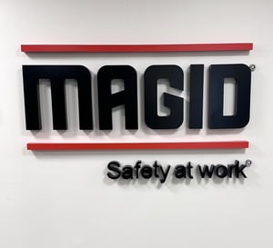 Magid logo Dimensional Lettering