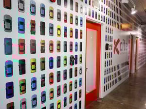 SIDE VIEW OF XCITE WALL GRAPHICS.