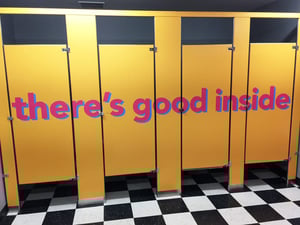 Stall Graphics With Theres Good Inside Messaging