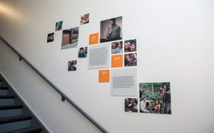 Wall Graphics along Steps