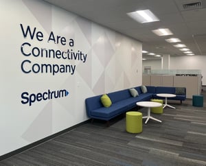 Charter Spectrum Environmental Branding Dimensional Lettering and Wall Graphics